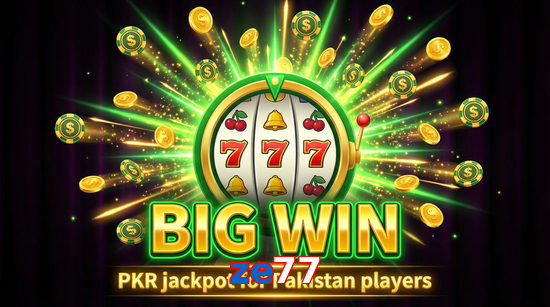 Big win animation on Ze77 slot game